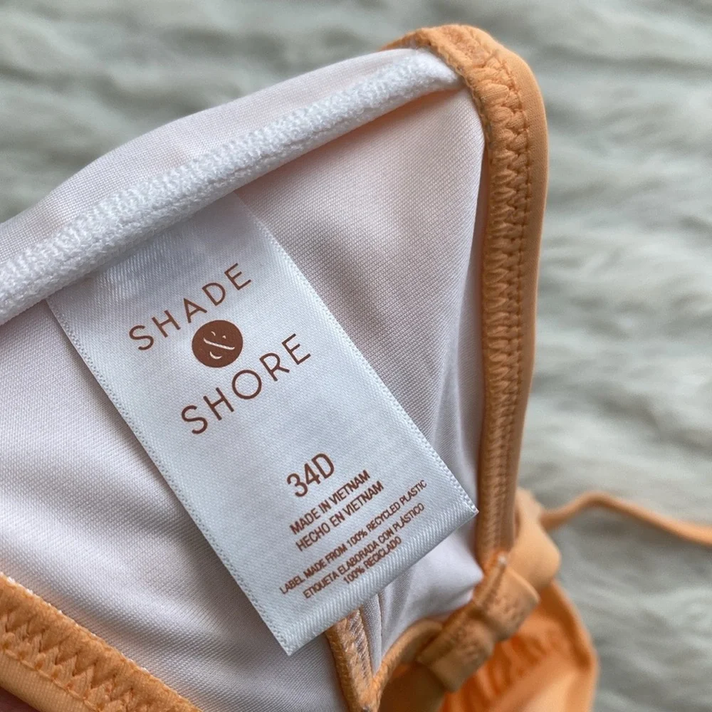 Shade & Shore | Creamsicle Shirred Keyhole Underwire Bikini Top
